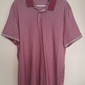 Perry Ellis Burgundy Polo Shirt